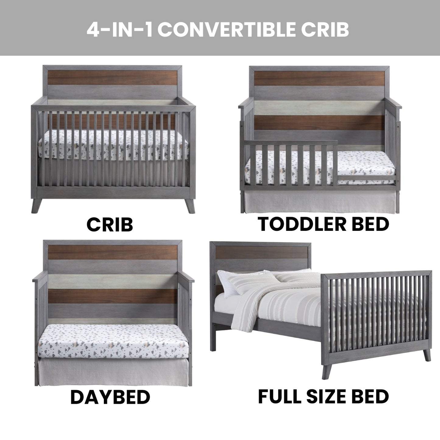 Cascade 4 in 1 Convertible Crib