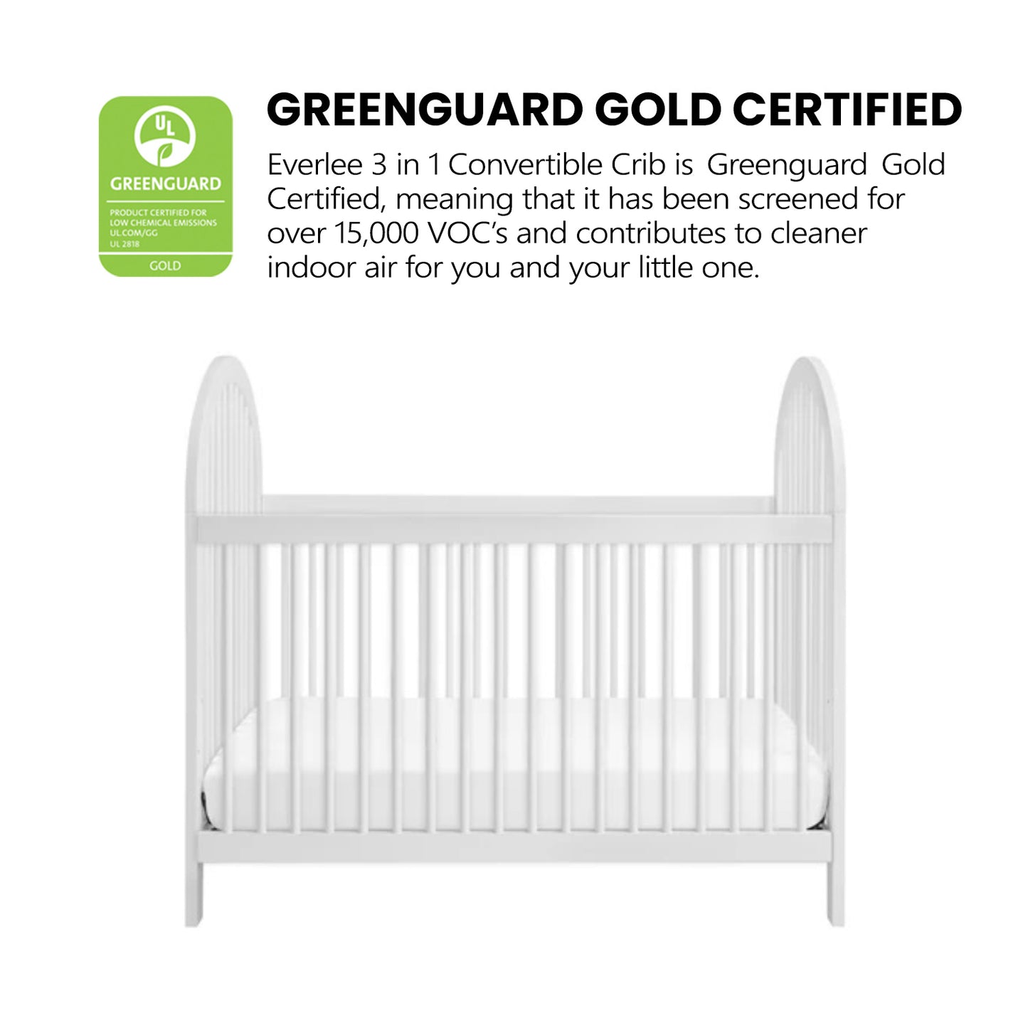 Everlee 3 in 1 Convertible Crib