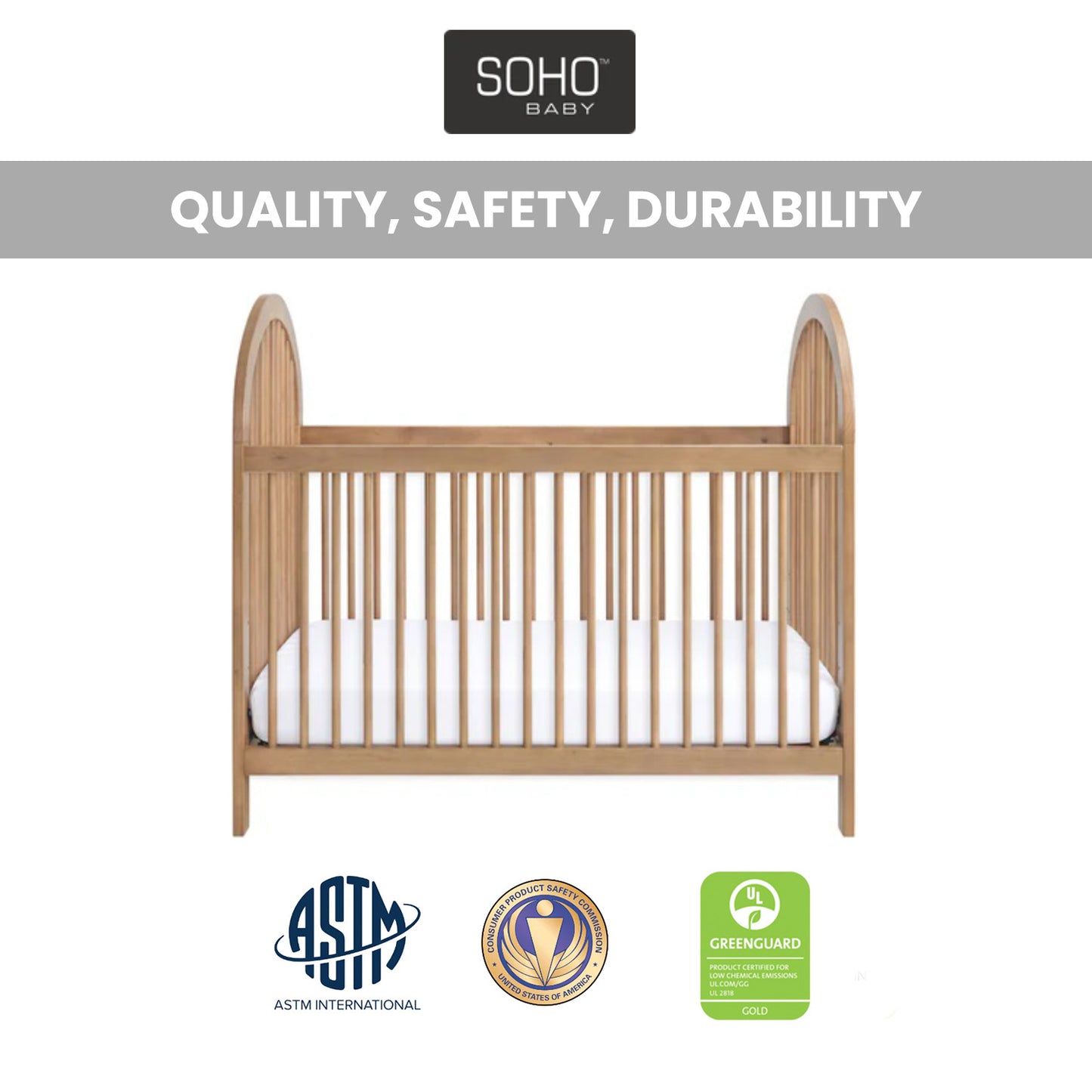 Everlee 3 in 1 Convertible Crib